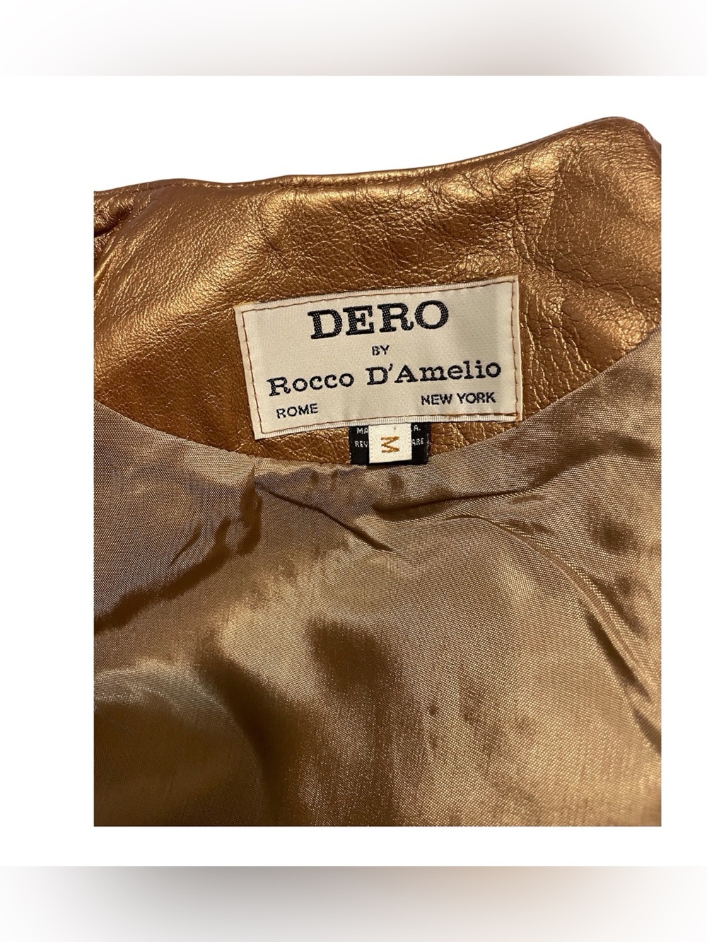 Vintage Dero by Rocco D'Amelio Women's Metalic Copper Fur Jacket,M - Picture 2 of 14